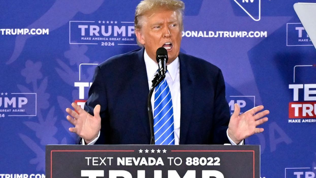 Former U.S. President Donald Trump speaks