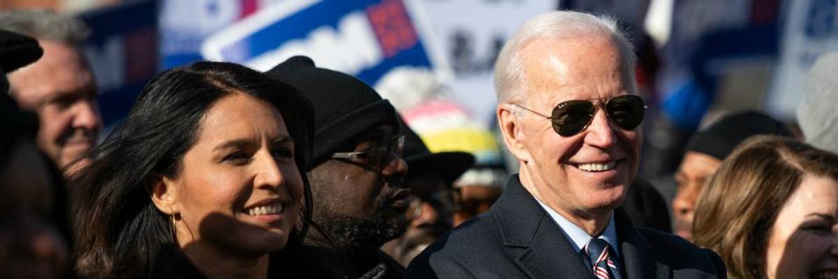 Tulsi Gabbard Endorses Joe Biden for President as She Drops Out of Democratic Primary