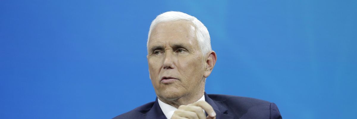 Former Vice President Mike Pence appears at an event