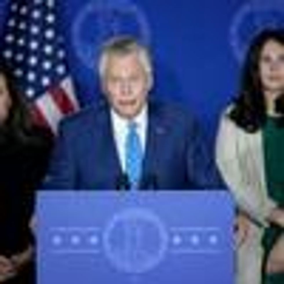 Former Virginia Gov. Terry McAuliffe speaks during an election-night event.