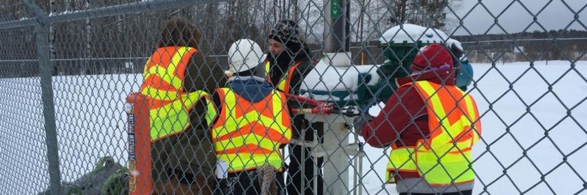 Calling for 'Unprecedented and Urgent Action' to Solve Climate Crisis, Four Organizers Shut Off Valves at Enbridge Lines 3 and 4