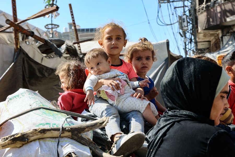 Four children in northern Gaza.