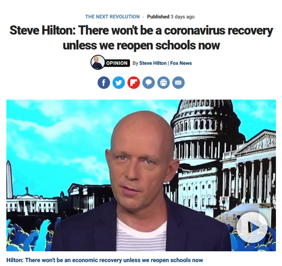Fox News: There won't be a coronavirus recovery unless we reopen schools now