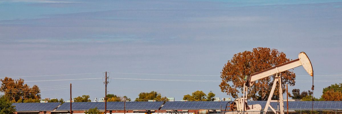 Fracking equipment near school