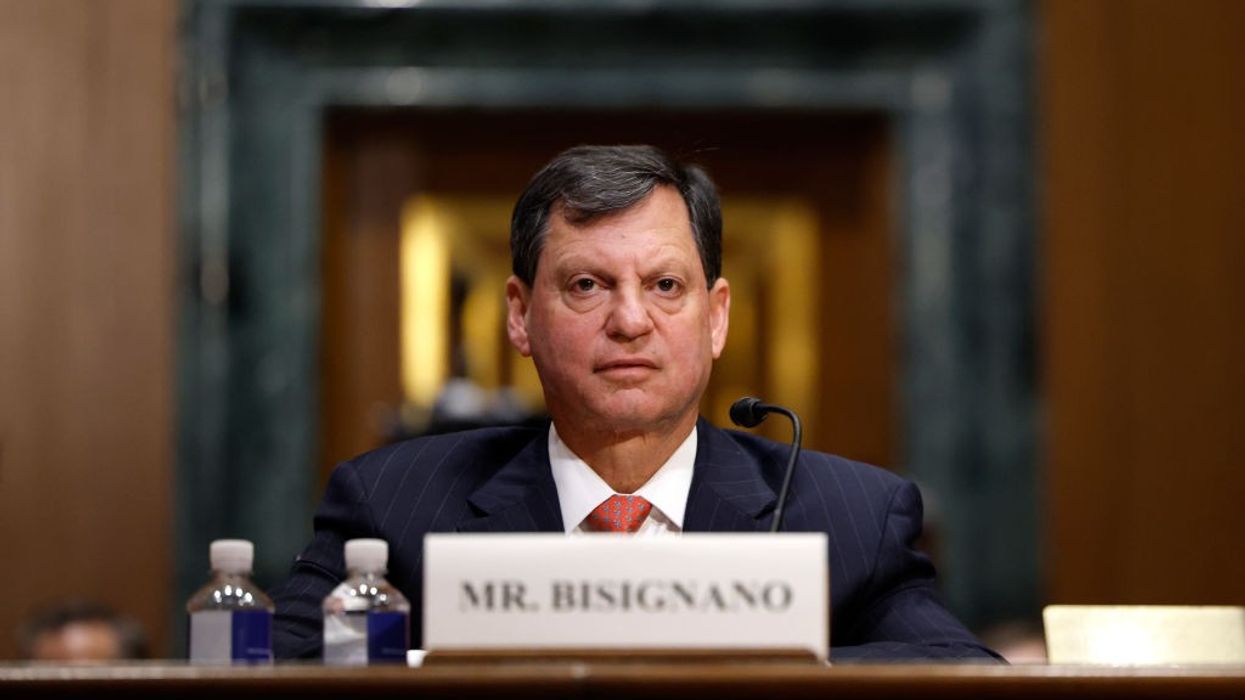 Frank Bisignano speaks to Senate.