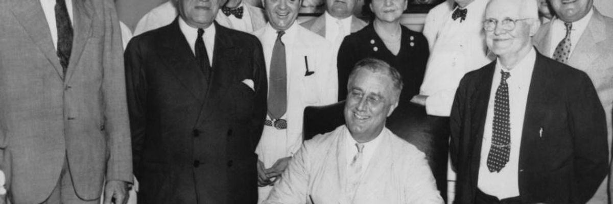 Descendants of FDR and His Cabinet Urge Biden to Embrace 'New Deal-Scale' Public Jobs Program