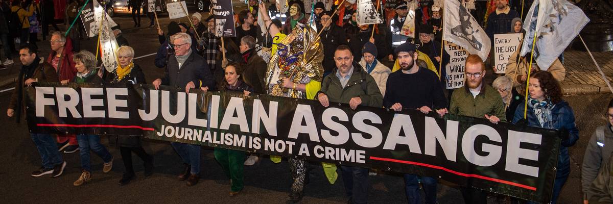Free Julian Assange rally
