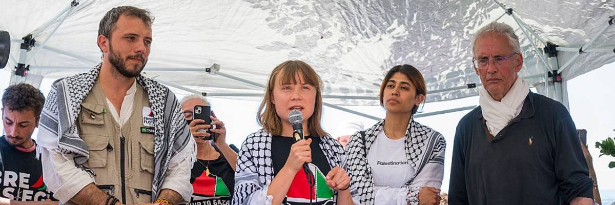 'Freedom Flotilla' And Greta Thunberg Prepare To Depart Italy For Gaza