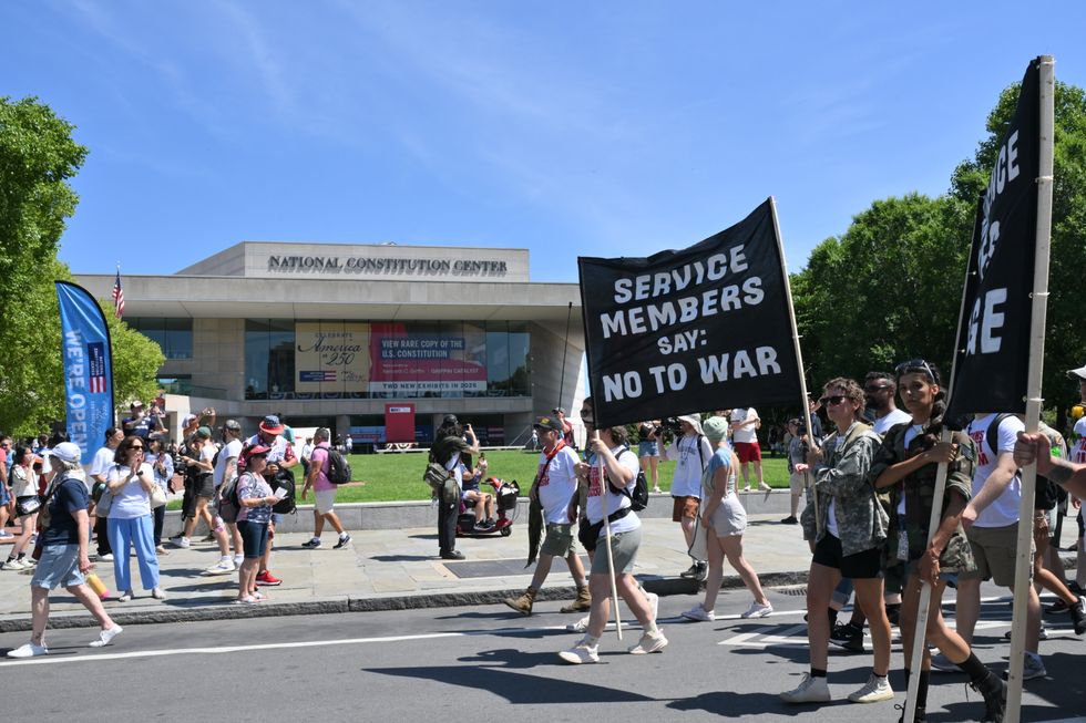 Freedom Over Fascism Vets March On Philly By Veterans Against Fascism