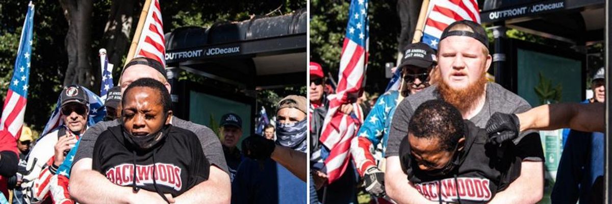 Black Woman 'Heartbroken' After Vicious Attack by Racist MAGA Mob in Downtown Los Angeles