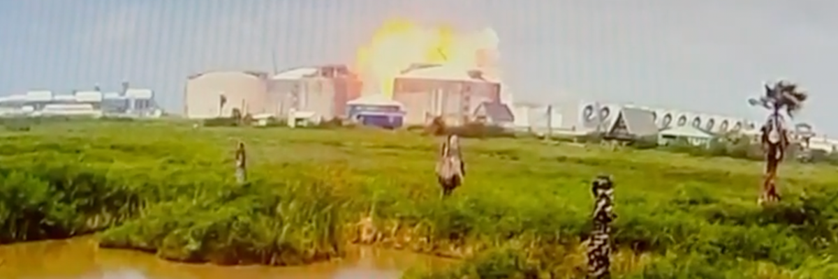 Freeport LNG explosion is captured on surveillance footage