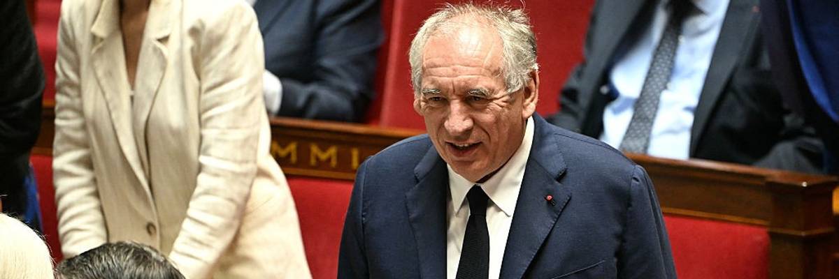 French PM Francois Bayrou before no-confidence vote.