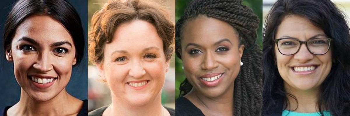 Applause as AOC, Porter, Pressley, and Tlaib Head to House Financial Services Committee