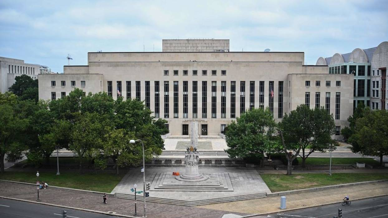Front view of the The E. Barrett Prettyman U.S. Courthouse in Washington, D.C.