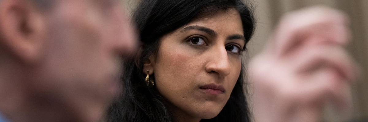 FTC Chair Lina Khan is pictured during a House hearing