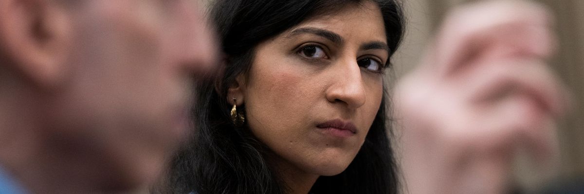 FTC Chair Lina Khan is pictured during a House hearing