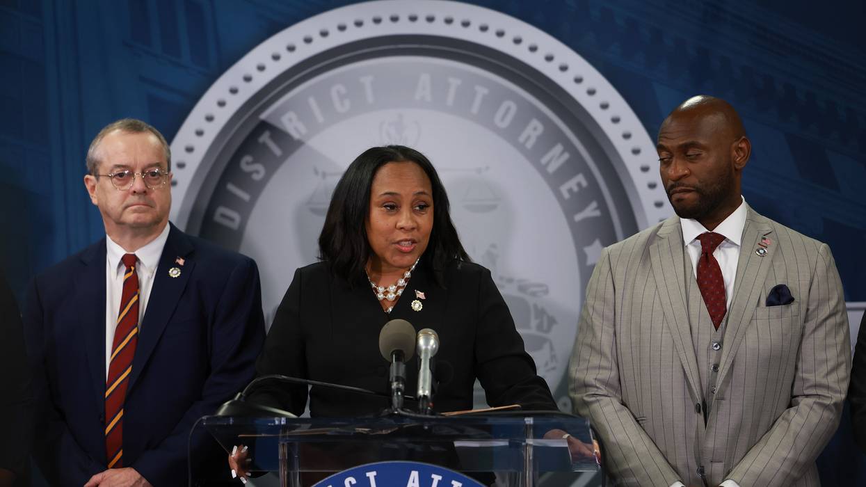 Fulton County District Attorney Fani Willis speaks during a news conference