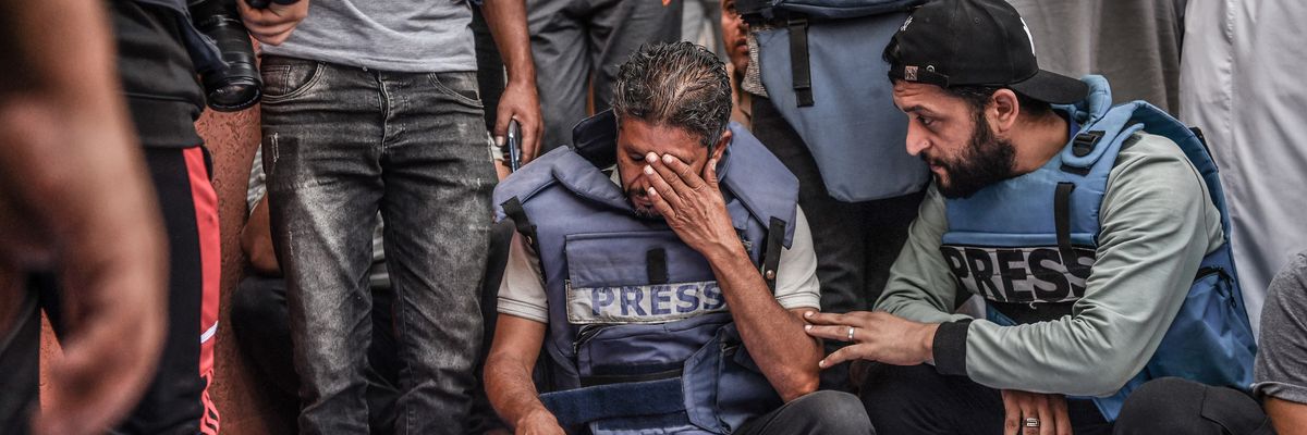 Funeral ceremony for Palestine TV correspondent