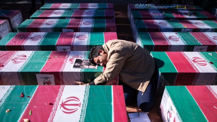 Funeral ceremony for victims of explosions in Iran