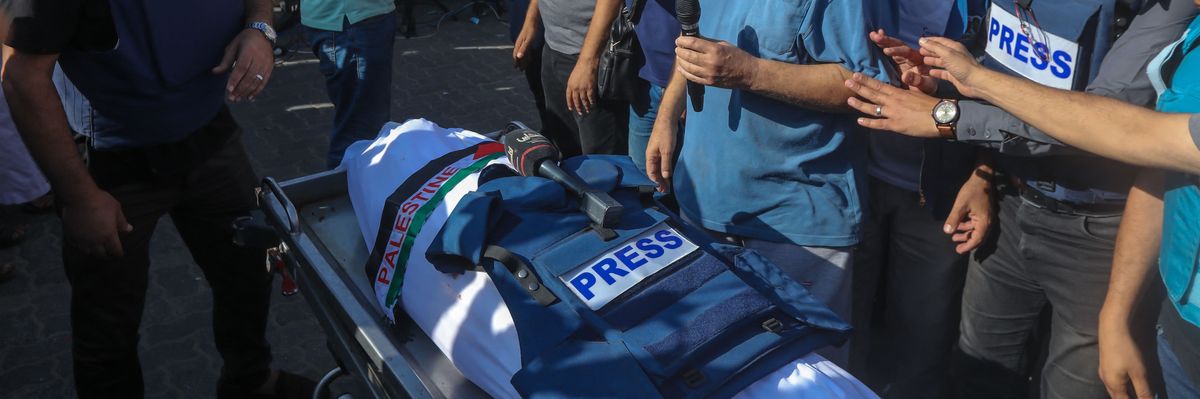 funeral of Palestine TV correspondent