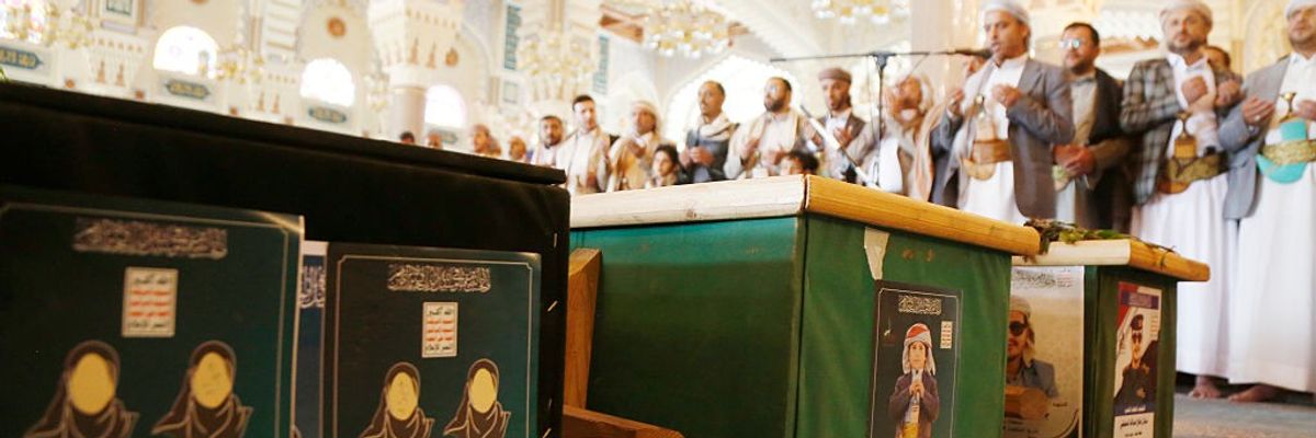 Funeral Takes Place Of Yemeni Family Members Killed In US Airstrikes