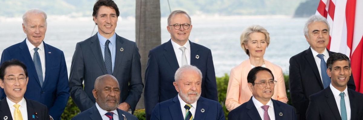 G7 leaders in Hiroshima, Japan on May 20, 2023