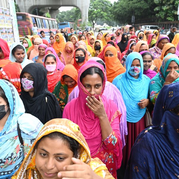 Garment Workers Protest Demanding Their Unpaid Wages In Dhaka.