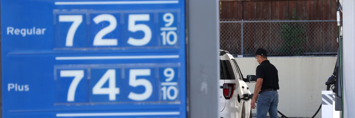 Gas prices seen in California