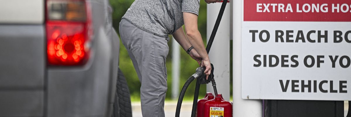Gas station ahead of Hurrican Milton landfall