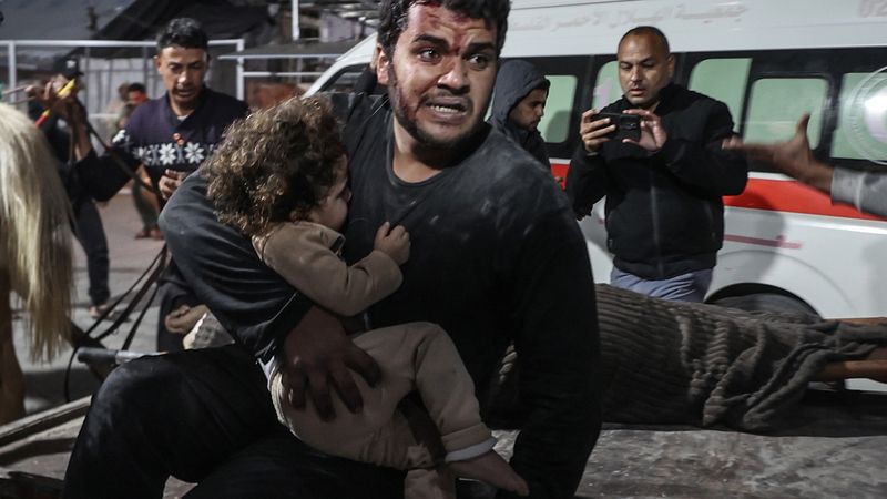 Gaza injured brought to hospital.