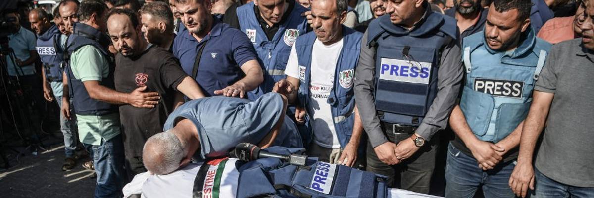 Gaza journalist's funeral