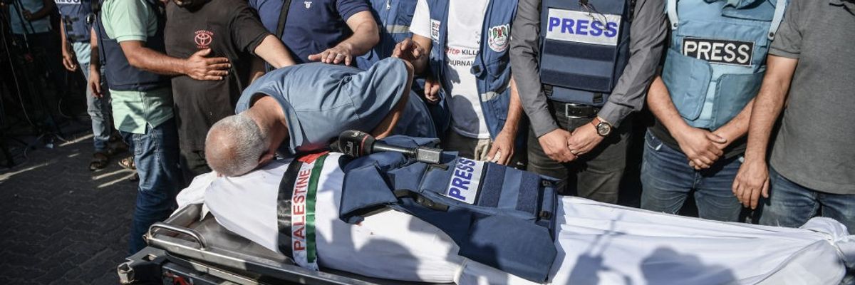 Gaza journalist's funeral