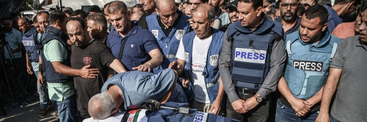 Gaza journalist's funeral