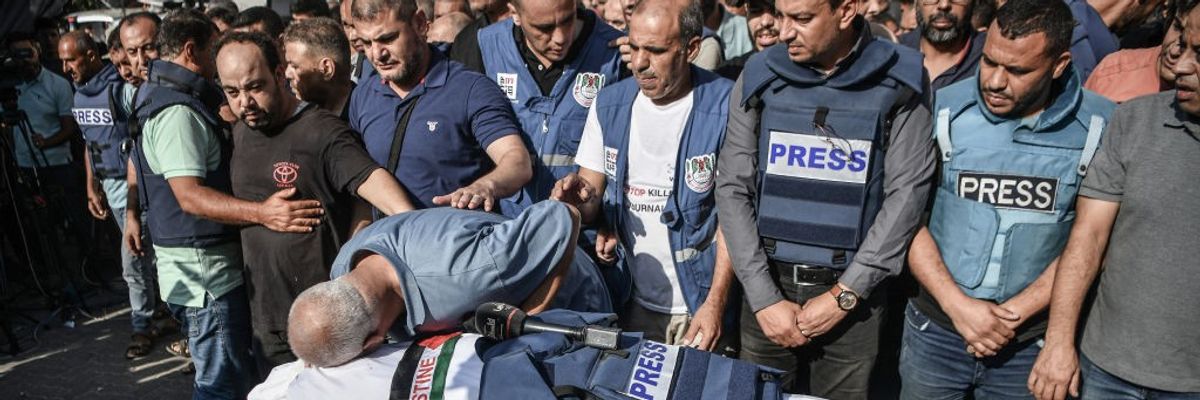 Gaza journalist's funeral