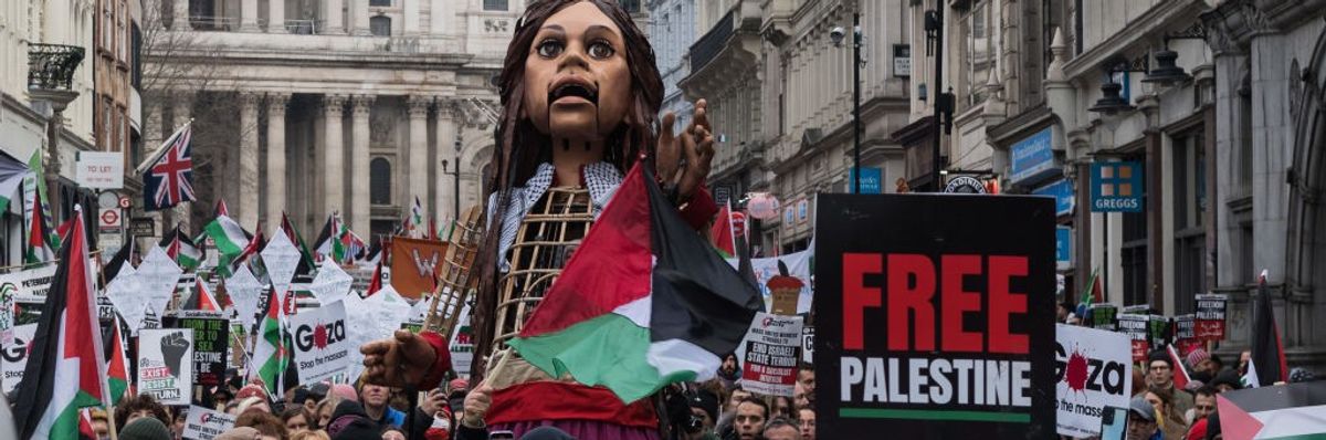 Gaza march in London