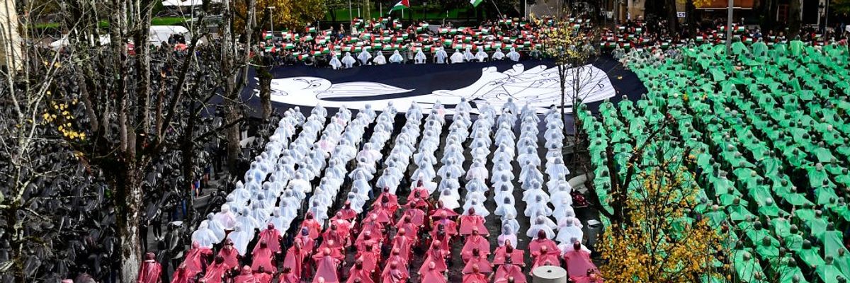 Gaza solidarity protest in Gernica.