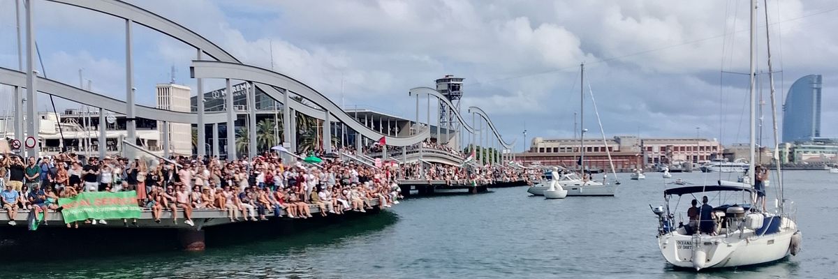Gaza Sumud Flotilla in Barcelona.