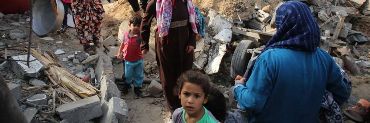 Gaza victims after Israeli bombings.