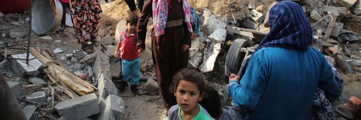 Gaza victims after Israeli bombings.