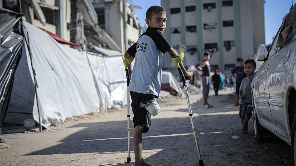 Gazan boy loses leg in Israeli strike while trying to get aid for his family