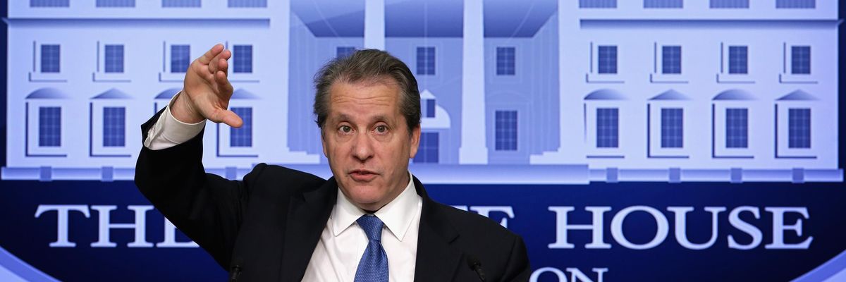 Gene Sperling speaks during an event at the White House
