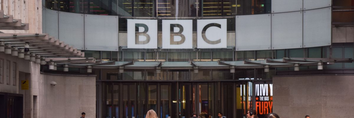 General view of Broadcasting House, the BBC headquarters in...
