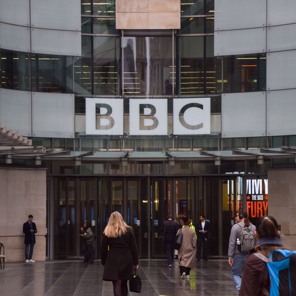 General view of Broadcasting House, the BBC headquarters in...
