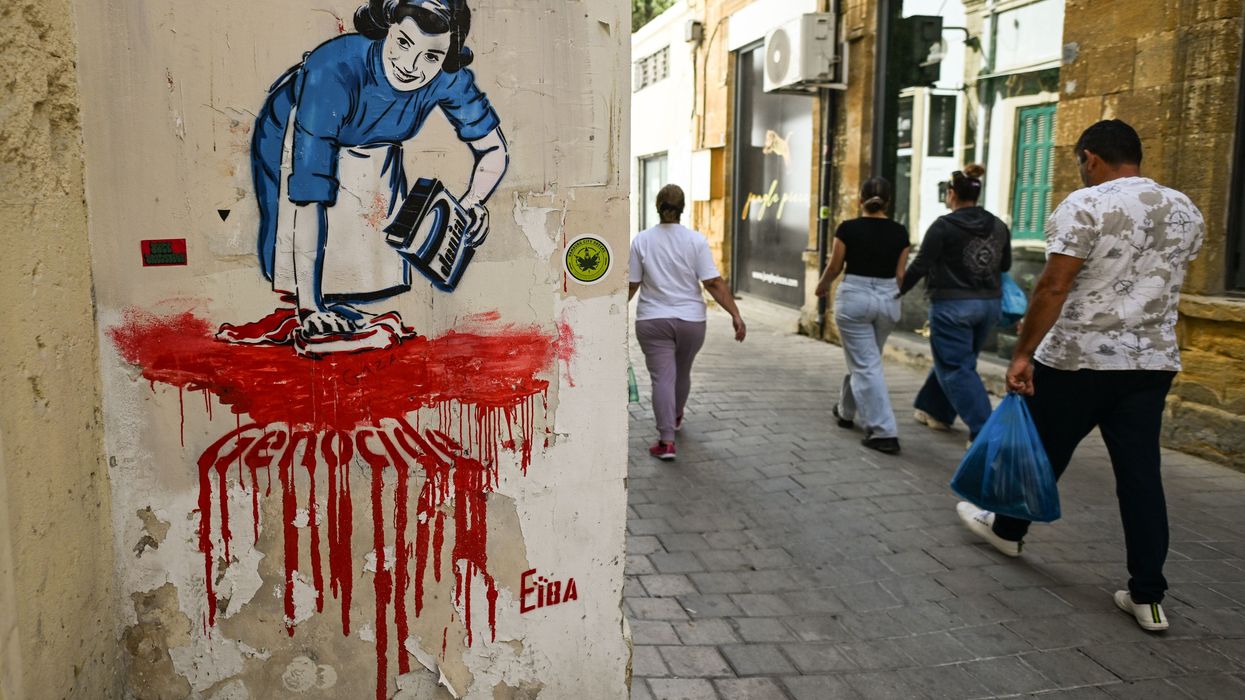 "Genocide" in blood, being clean away with soap