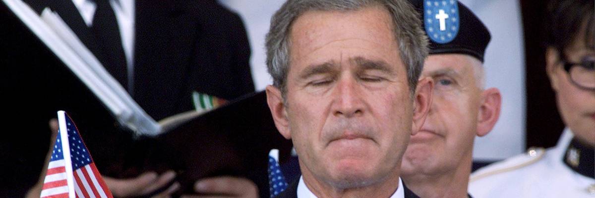 George W. Bush at 9/11 memorial