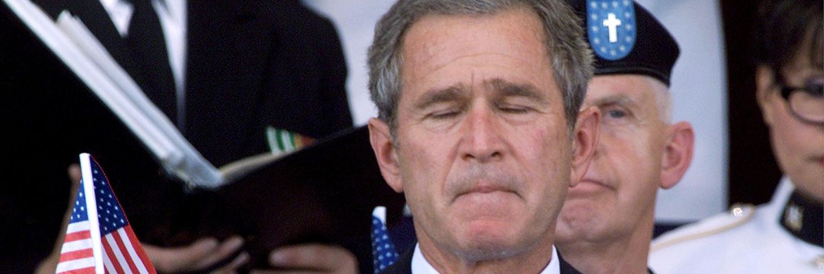 George W. Bush at 9/11 memorial