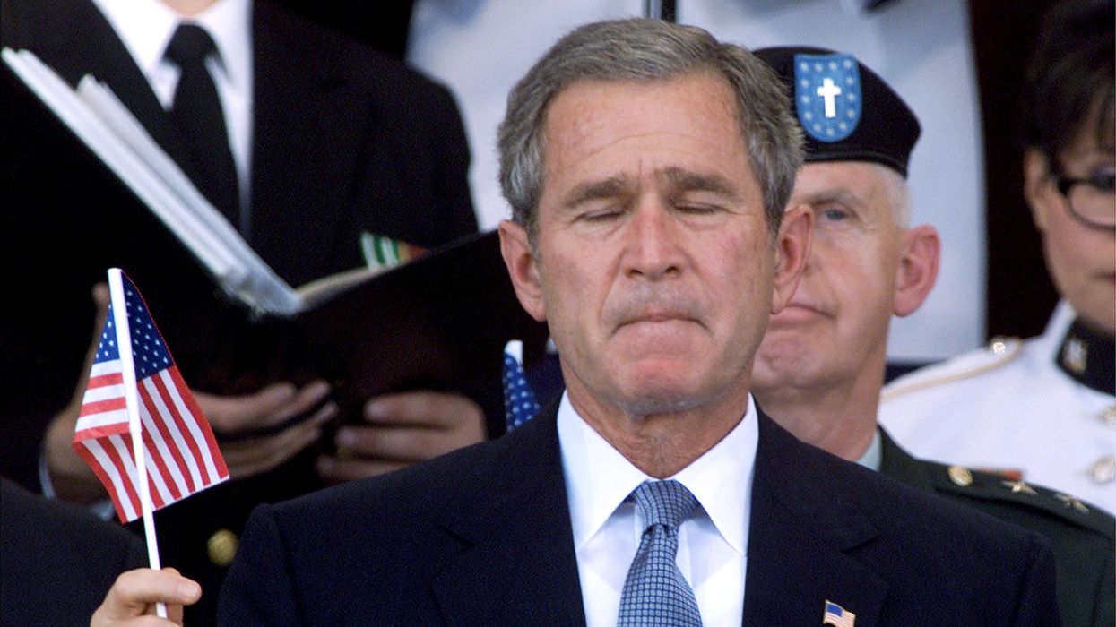 George W. Bush at 9/11 memorial