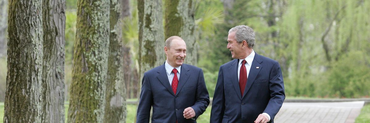 George W. Bush Visits Vladimir Putin
