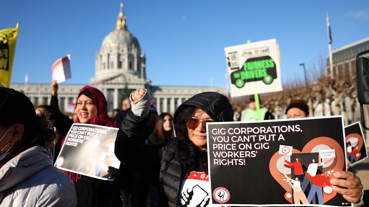 Gig Workers Rally At San Francisco Courthouse Against Prop 22 Amid Appeal