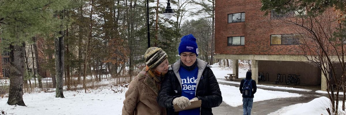 Pro-Sanders Canvassers Target Youth Vote With Unprecedented GOTV Ahead of New Hampshire Primary